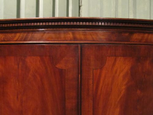 fig 2. ANTIQUE EDWARDIAN MAHOGANY BOW FRONT DOUBLE WARDROBE C1900