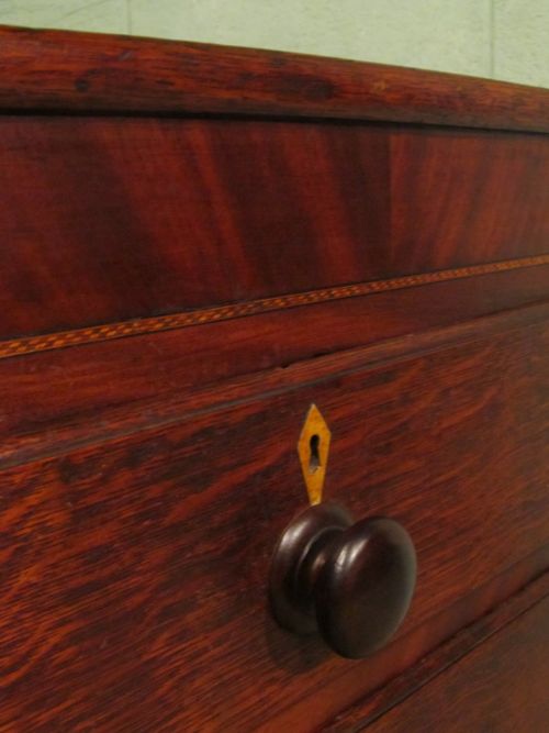 fig 2. ANTIQUE GEORGIAN REGENCY OAK & MAHOGANY SINGLE CHEST OF DRAWERS C1810