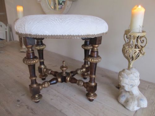 Antique Decorative Regency Gesso Stool C1820