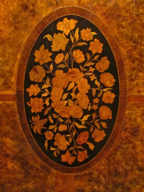 fig 1. ANTIQUE EDWARDIAN BURR WALNUT INLAID TRIPLE WARDROBE C1880