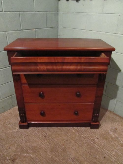 fig 2. ANTIQUE VICTORIAN MAHOGANY SMALL SCOTCH CHEST C1880