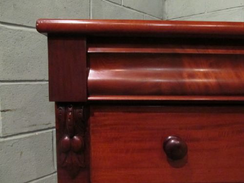 fig 1. ANTIQUE VICTORIAN MAHOGANY SMALL SCOTCH CHEST C1880