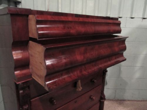 fig 2. ANTIQUE VICTORIAN LARGE MAHOGANY SCOTCH CHEST OF DRAWERS C1860