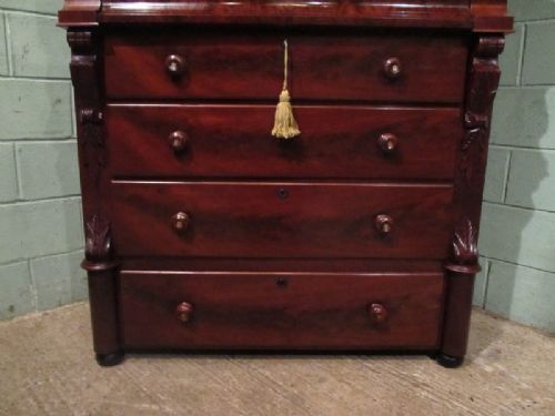fig 1. ANTIQUE VICTORIAN LARGE MAHOGANY SCOTCH CHEST OF DRAWERS C1860