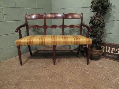 Antique Regency Mahogany Three Chair Back Sofa C1820
