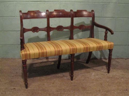fig 1. ANTIQUE REGENCY MAHOGANY THREE CHAIR BACK SOFA C1820