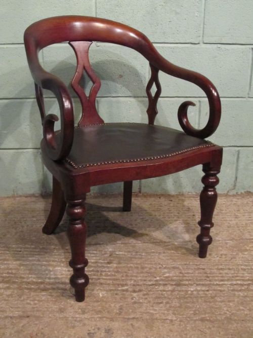 Antique William 1v Mahogany Desk Chair C1830