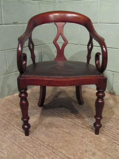 fig 1. ANTIQUE WILLIAM 1V MAHOGANY DESK CHAIR C1830