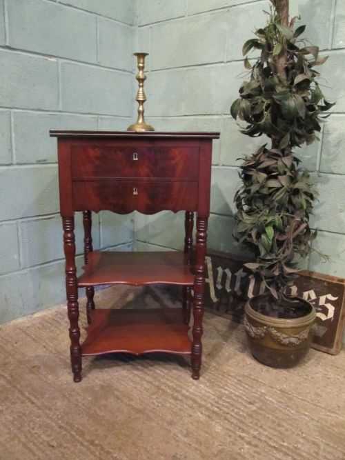 Antique Victorian Mahogany Work Table C1880