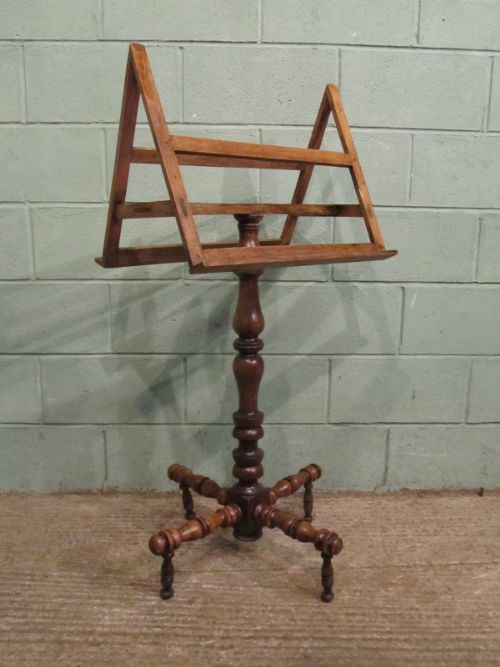fig 2. ANTIQUE 19TH CENTURY FRENCH FRUITWOOD & OAK DOUBLE SIDED FOLIO OR MUSIC STAND. C1880