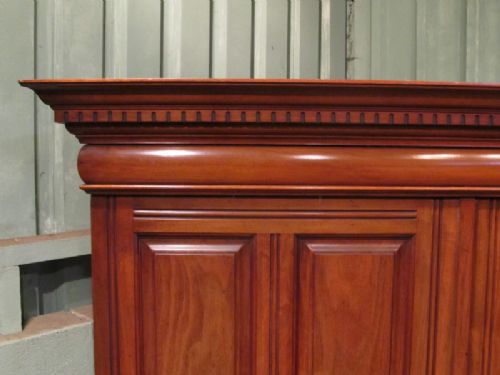 fig 2. ANTIQUE ART NOUVEAU WALNUT TRIPLE WARDROBE C1890
