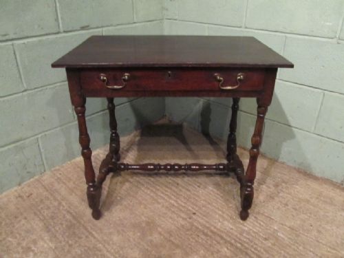 fig 1. ANTIQUE 18TH CENTURY GEORGIAN JOINED OAK SIDE TABLE C1780