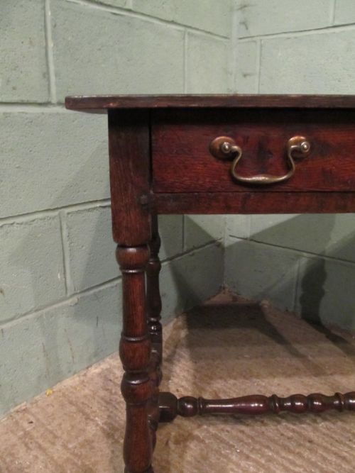 fig 2. ANTIQUE 18TH CENTURY GEORGIAN JOINED OAK SIDE TABLE C1780