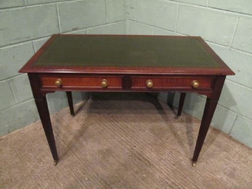 fig 1. ANTIQUE EDWARDIAN MAHOGANY WRITING DESK BY MAPLES & CO. C1900