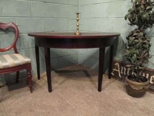 Antique Regency Mahogany Demi Lune Side Table C1820