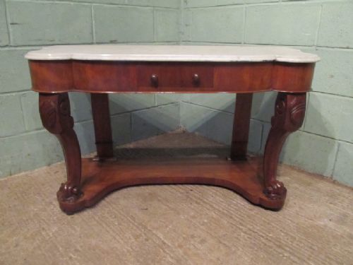fig 1. ANTIQUE VICTORIAN MAHOGANY & MARBLE DUCHESSE WASHSTAND C1880