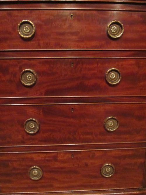 fig 1. ANTIQUE PAIR REGENCY MAHOGANY SIDE CABINETS WITH FALSE DRAWERS FRONTS C1810