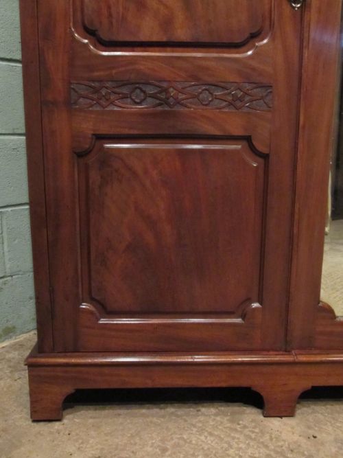 fig 1. ANTIQUE EDWARDIAN MAHOGANY CHIPPENDALE TRIPLE WARDROBE C1900