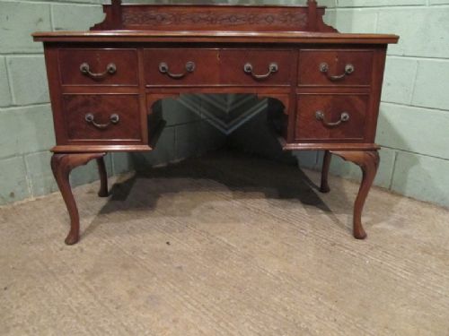 fig 1. ANTIQUE EDWARDIAN MAHOGANY CHIPPENDALE DRESSING TABLE C1900