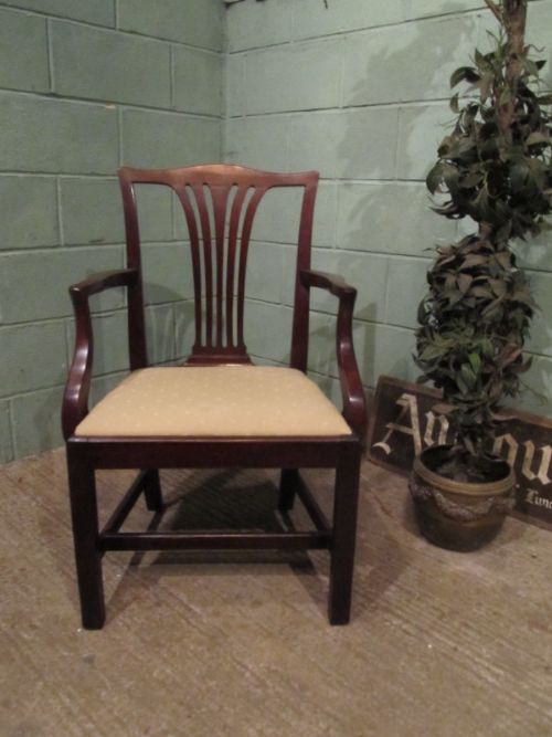 fig 1. ANTIQUE EDWARDIAN GEORGIAN MAHOGANY LIBRARY DESK CHAIR