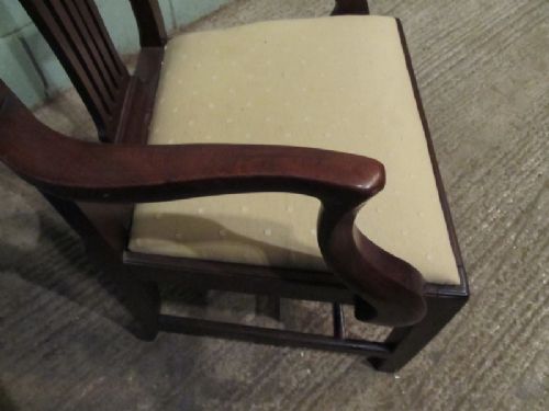 fig 2. ANTIQUE EDWARDIAN GEORGIAN MAHOGANY LIBRARY DESK CHAIR
