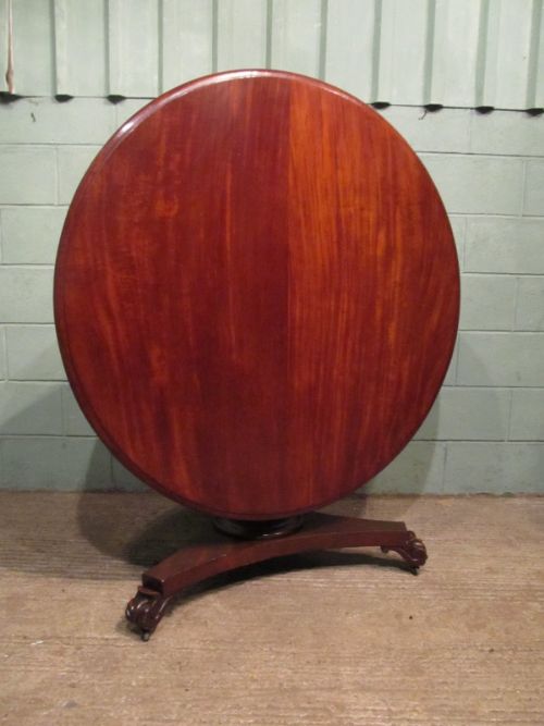 Antique William 1v Mahogany Tilt Top Breakfast Dining Table C1830