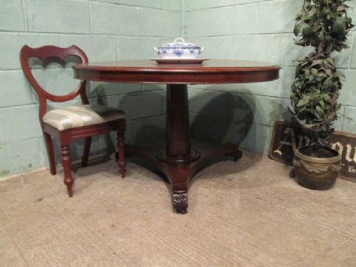 fig 1. ANTIQUE WILLIAM 1V MAHOGANY TILT TOP BREAKFAST DINING TABLE C1830