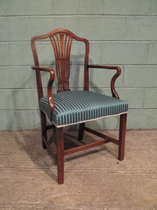 Antique 18th Century Georgian Elm Side Desk Chair C1780.