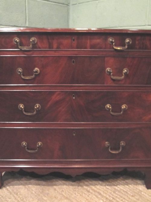 fig 2. ANTIQUE REGENCY FLAMED MAHOGANY CHEST OF DRAWERS C1820