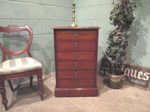 Antique Edwardian Mahogany Music / Filing Cabinet C1900