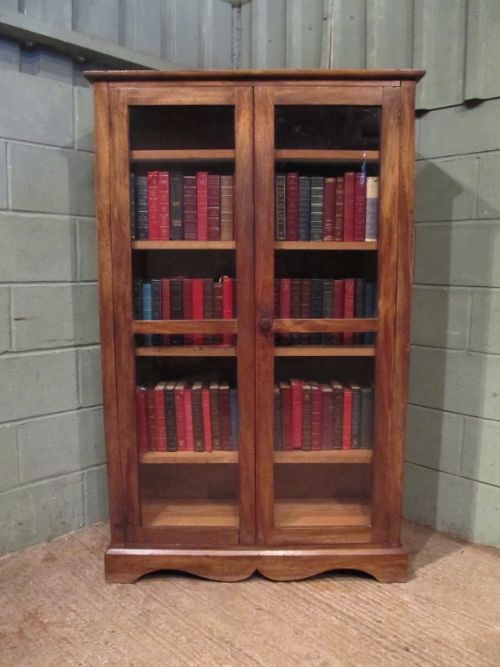 fig 1. ANTIQUE 19TH CENTURY FRENCH WALNUT GLAZED BOOKCASE C1880
