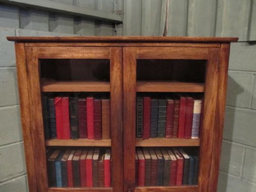 fig 2. ANTIQUE 19TH CENTURY FRENCH WALNUT GLAZED BOOKCASE C1880