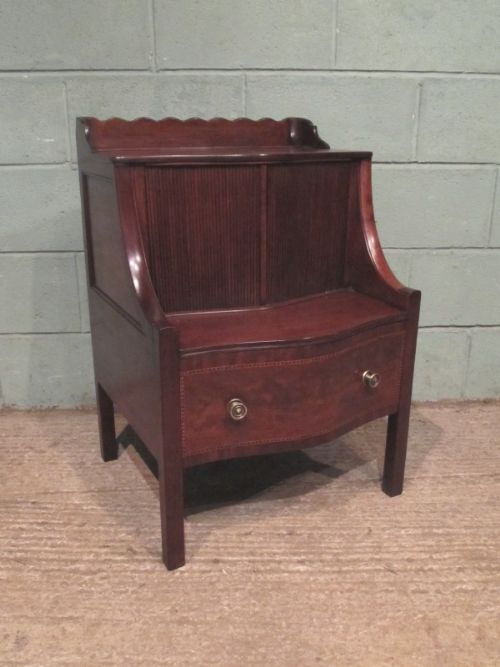 Antique Georgian Regency Mahogany Bedside Cabinet C1800