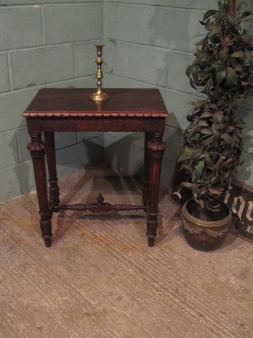 fig 1. ANTIQUE EARLY 19TH CENTURY COUNTRY OAK SIDE TABLE C1840