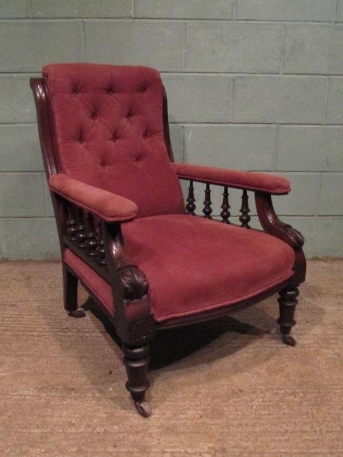Antique 19th Century Mahogany Armchair C1880