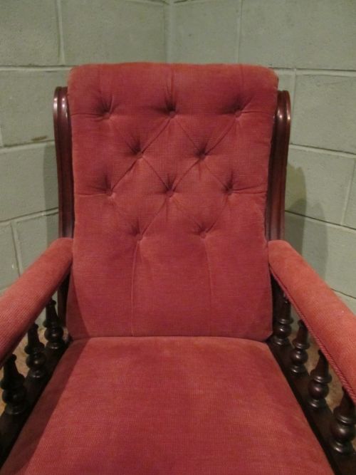 fig 2. ANTIQUE 19TH CENTURY MAHOGANY ARMCHAIR C1880
