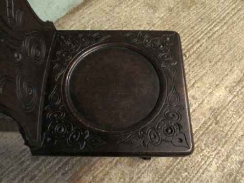 fig 2. ANTIQUE PAIR 19TH CENTURY CARVED OAK HALL CHAIRS
