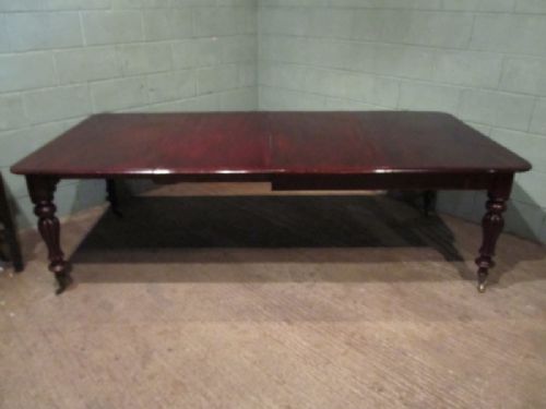 fig 2. ANTIQUE WILLIAM 1V EXTENDING MAHOGANY DINING TABLE SEATS 12 C1830