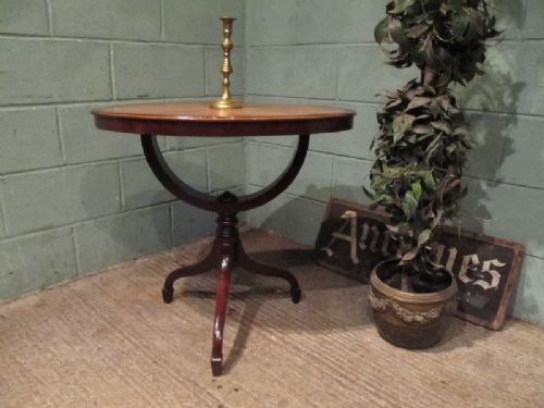 Antique Edwardian Mahogany & Satinwood Inlaid Side Table C1900