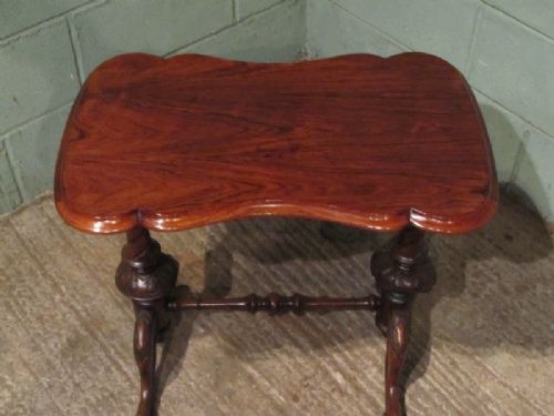fig 1. ANTIQUE LATE VICTORIAN ROSEWOOD SIDE TABLE C1890