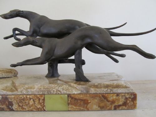 fig 1. SIGNED FRENCH ART DECO FIGURAL GROUP BY IRENEE ROCHARD C1930