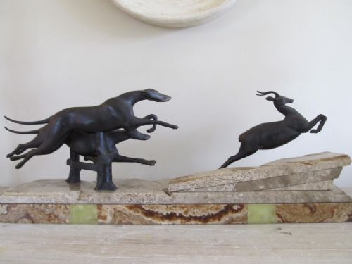 fig 4. SIGNED FRENCH ART DECO FIGURAL GROUP BY IRENEE ROCHARD C1930