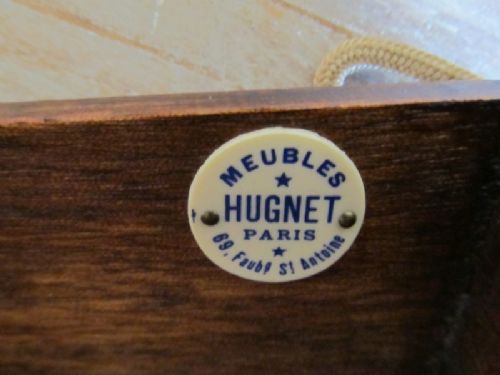 fig 3. ANTIQUE PAIR FRENCH PARISIAN MAHOGANY PARQUETRY CHESTS BY HUGNET C1920