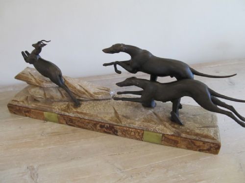 fig 5. SIGNED FRENCH ART DECO FIGURAL GROUP BY IRENEE ROCHARD C1930