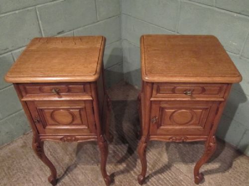 fig 1. ANTIQUE PAIR LATE 19TH CENTURY FRENCH BEDSIDE CABINETS C1890