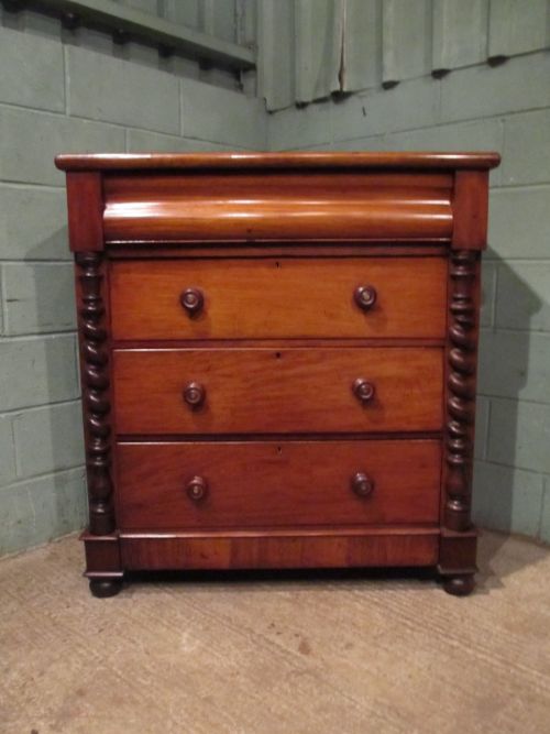 fig 1. ANTIQUE VICTORIAN MAHOGANY SCOTCH CHEST OF DRAWERS C1880