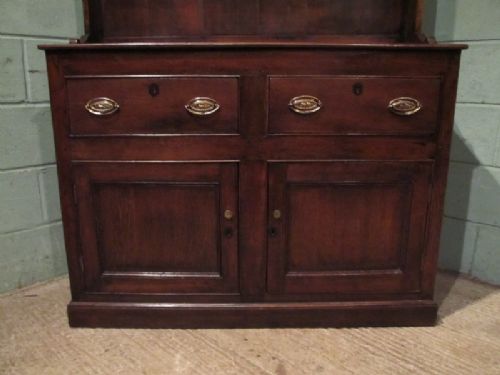 fig 1. ANTIQUE LATE GEORGIAN COUNTRY SMALL OAK DRESSER C1800