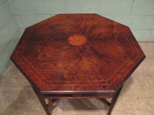 Antique Edwardian Rosewood Inlaid Centre Table C1900