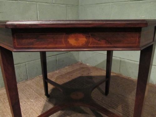 fig 2. ANTIQUE EDWARDIAN ROSEWOOD INLAID CENTRE TABLE C1900