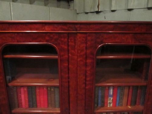 fig 2. ANTIQUE VICTORIAN MAHOGANY GLAZED BOOKCASE C1880